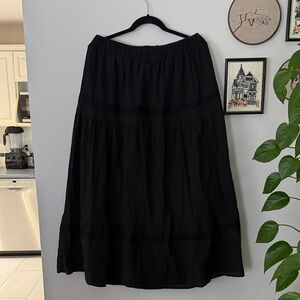Cider Black Maxi Skirt